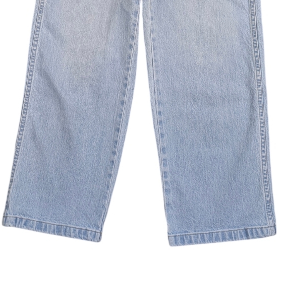 Madewell Denim Jumpsuit Light Wash Wide Leg Button Front Utility Romper J1870 - Picture 9 of 12